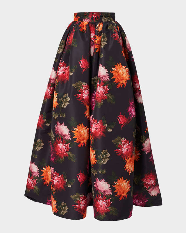 Floral-Print Ball Skirt